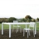 EASY - table en aluminium blanc 220 x 100 cm