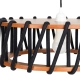 MACARON - suspension bois et corde ø 45 cm