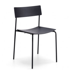 MITO - chaise en chêne et métal noir (lot de 2)