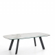 ALEXANDER - table en céramique plateau tonneau 250 x 120 cm