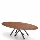 FOREST - table ovale en chêne foncé de 280 x 120 cm