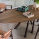 FOREST - table ovale en chêne foncé de 280 x 120 cm