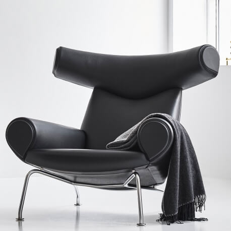 OXCHAIR EJ 100 - fauteuil en cuir noir Omni