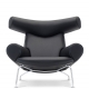 OXCHAIR EJ 100 - fauteuil en cuir noir Cava