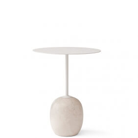 LATO LN8 - table d'appoint marbre et métal diam. 40 cm