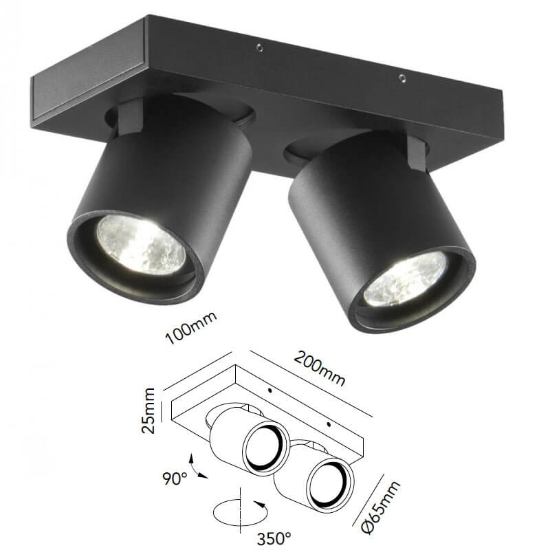 Spot de plafond orientable Focus LED Dim (12W)