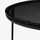 DUO - table d'appoint en verre fumé diam. 51 cm