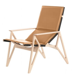 ICONICA - fauteuil hêtre et cuir Elmosoft