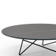 ERMIONE - table basse ronde verre marbre diamètre 90 cm