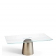SPIKE - table verre et métal 200 x 100 cm