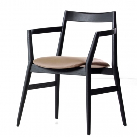 DOBRA - chaise chêne et cuir