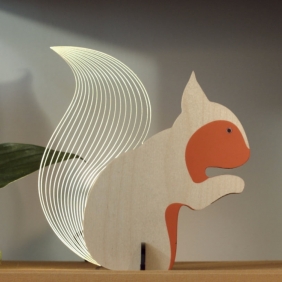 SQUIRREL - lampe led effet 3D