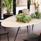 MARGUERITE ELYPS - table ovale en céramique soft oak
