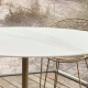CENTRAL - table ronde céramique Calacatta