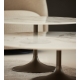 CENTRAL - table basse ronde céramique Calacatta