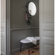 ARIANE - miroir design rond avec étagères