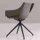 MANTA - chaise rotative piètement métal (lot de 2)