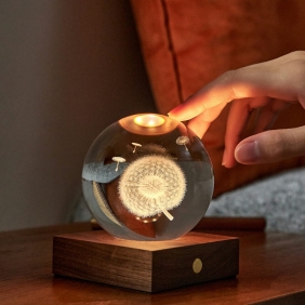 lampe cristal AMBER CRYSTAL dandelions