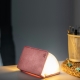 MINI SMART BOOKLIGHT - lampe cuir lin gris 12.5 cm