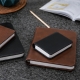 MINI SMART BOOKLIGHT - lampe cuir noir 12.5 cm