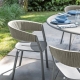 RIA - chaise de jardin avec cordages (lot de 4)