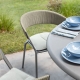 RIA - chaise de jardin avec cordages (lot de 4)