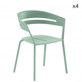 RIA - chaise de jardin en aluminium (lot de 4)