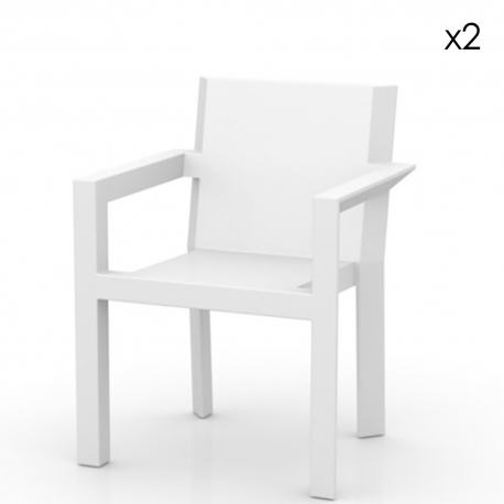 FRAME - chaise de jardin à accoudoirs (lot de 2)