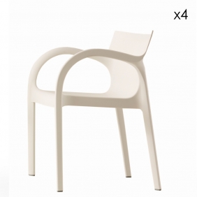 POPPY STAR - chaise de jardin (lot de 4)