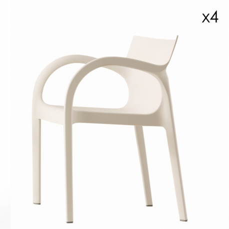 POPPY STAR - chaise de jardin (lot de 4)