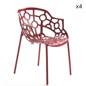 POLO - chaise en aluminium (lot de 4)
