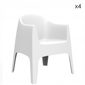 SOLID - chaise de jardin à accoudoirs (lot de 4)