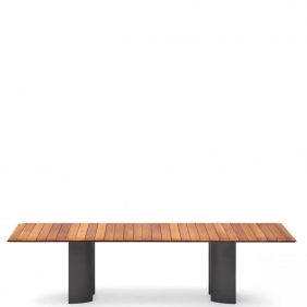 NACA - table en teck et aluminium
