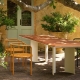 NACA - table en teck et aluminium