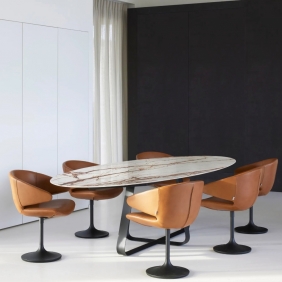 CURVE - table ovale en Xeramica