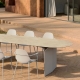 ARCS - table ovale en Xeramica