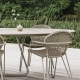 CURVE - table ovale en céramique travertin