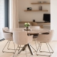 FIZZ - table ronde céramique marbre beige