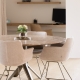 FIZZ - table ronde céramique marbre beige