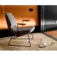 OBLIQUE - fauteuil acier tissu Hallingdal 65