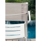 VERA - chaise aluminium et Batyline (lot de 4)