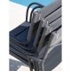 VERA - chaise aluminium et Batyline (lot de 4)