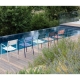 VERA - chaise aluminium et Batyline (lot de 4)