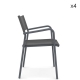 EMMA - chaise aluminium et Batyline (lot de 4)