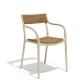 MADISON - chaise de jardin assise bois (lot de 4)