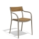 MADISON - chaise de jardin assise bois (lot de 4)