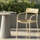 MADISON - chaise de jardin assise bois (lot de 4)