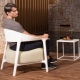 AFRICA - fauteuil lounge de jardin (lot de 2)