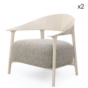 AFRICA - fauteuil lounge de jardin (lot de 2)