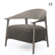 AFRICA - fauteuil lounge de jardin (lot de 2)
